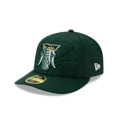 Oakland Athletics Gorra | New Era MLB Logo Elements Low Profile 59fifty Fitted Cap Mexico - Verdes